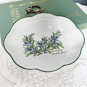 Vintage Royal Worcester Floral Rosemary Herb Dish Tray England